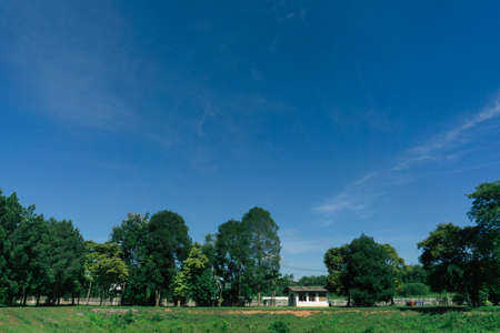 Blue sky with white cloudsBlue sky on clear days background or texture.の写真素材