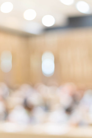 Blurred image of business people in meeting room for background usage.Blurred image of business people in meeting room for background usage.の写真素材