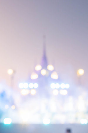 Beautiful bokeh Lights blurred background.の写真素材