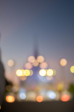 Beautiful bokeh Lights blurred background.の写真素材