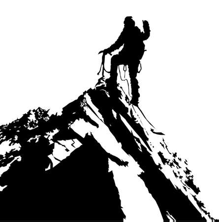silhouette of a mountain peakのイラスト素材