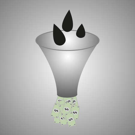 Petroleum Industry logo. Production of gas and oil. Petrol logo. Diesel and fuel technology. Petrol symbol. Oil label. For posters, banners, visit cards. Vector illustrationのイラスト素材