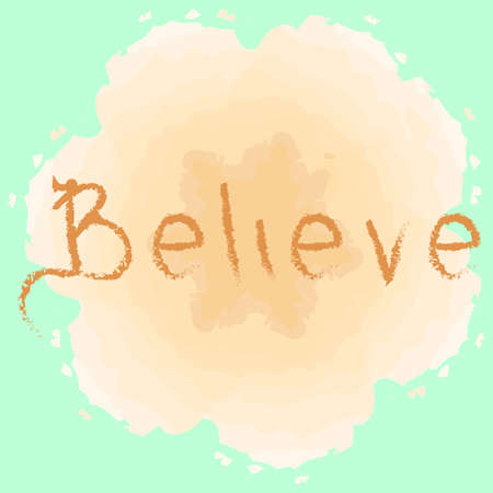 Believe typography poster.のイラスト素材
