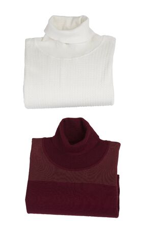 Winter pullover isolated on white.の写真素材
