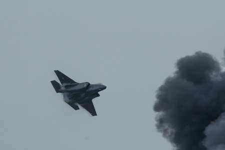 Lockheed F-35 Lightning II during an air strike demo