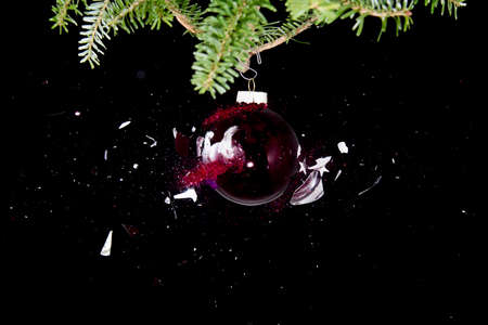 Christmas ball exploding.の写真素材