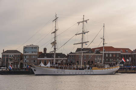 Kampen, The Netherlands - March 30, 2018: Barque De Stedemaeght at Sail Kampenのeditorial素材