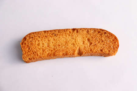 Bread rusk isolated on white background