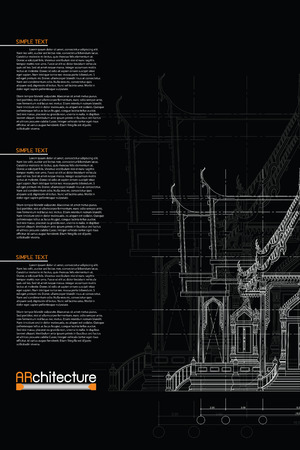 sketch design of temple,vectorのイラスト素材