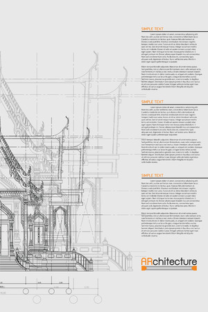 Sketch design of temple vector.のイラスト素材