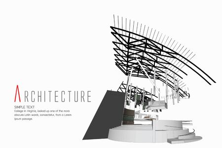 Architecture illustration.のイラスト素材