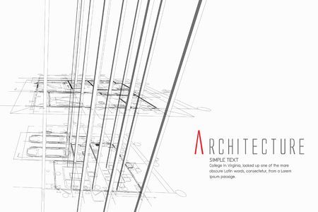 Architecture illustration of a building.のイラスト素材