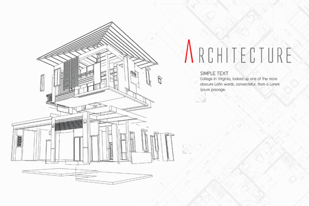 Architecture illustration of a building.のイラスト素材