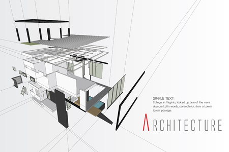 Architecture illustration.のイラスト素材