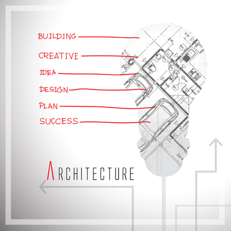 Illustration of house architecture.のイラスト素材