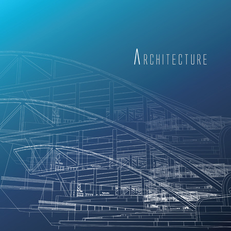 Architecture Background  on a plain background.のイラスト素材