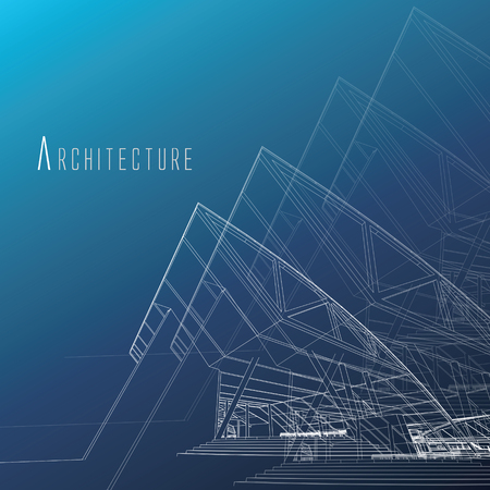 Architecture Background  on a plain background.のイラスト素材