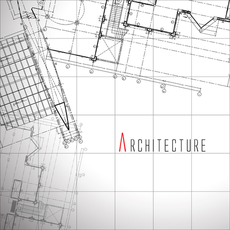 Architecture blueprint illustration.のイラスト素材