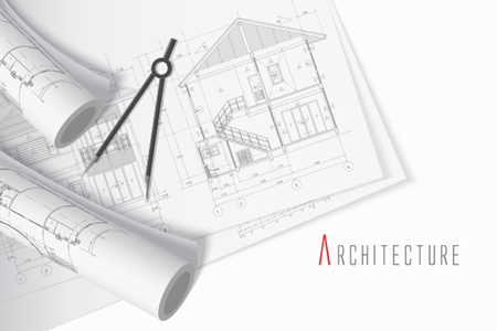 Dividers and architectural project with empty space for your textのイラスト素材