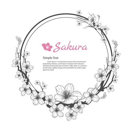 Flower frame of Sakuraのイラスト素材