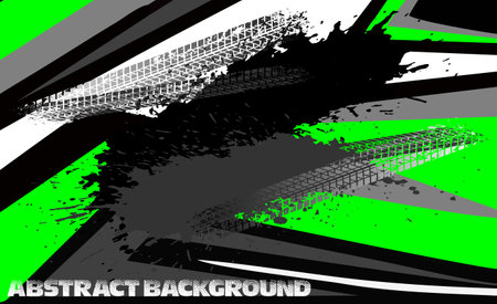 Tire tracks background. Grunge tire tracks background. Vector illustration.のイラスト素材