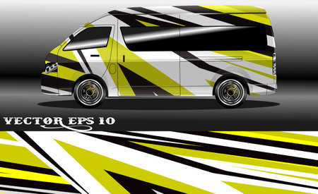 Car decal wrap design vector sport car decal wrap design vectorのイラスト素材
