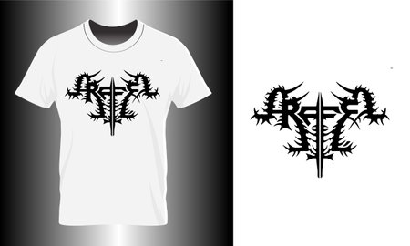 T-shirt design with the image of the dragon on a white backgroundのイラスト素材