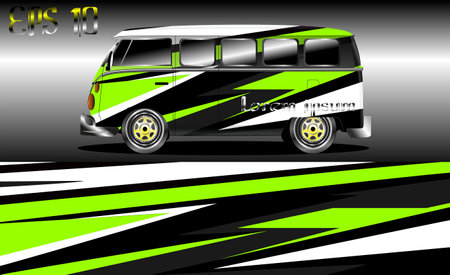 car decal wrap design vector sport car decal wrap design vectorのイラスト素材