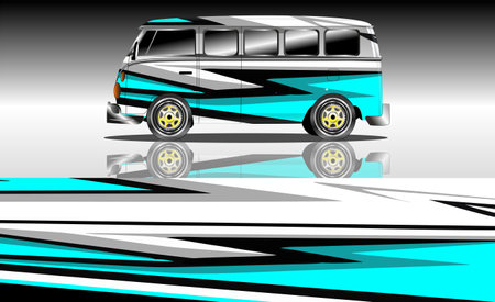 car decal wrap design vector sport car decal wrap design vectorのイラスト素材