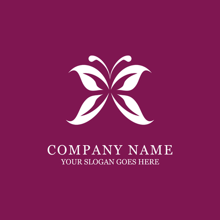 Beauty  Butterfly for spa and fashion logo designのイラスト素材