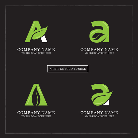 Nature A letter logo designのイラスト素材