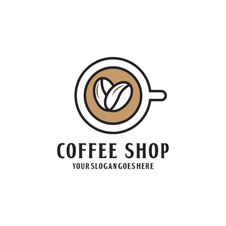 Premium Quality Coffee Shop Logoのイラスト素材