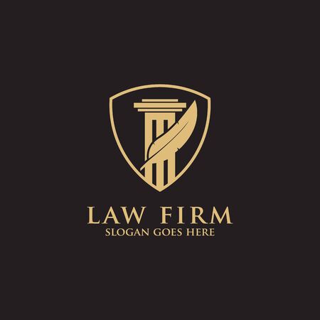 luxury law firm logo design inspirationのイラスト素材