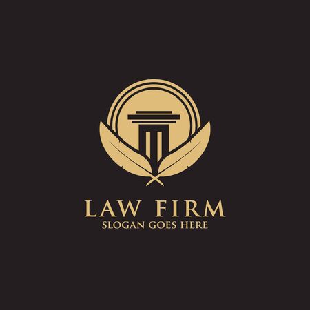 luxury law firm logo design inspirationのイラスト素材