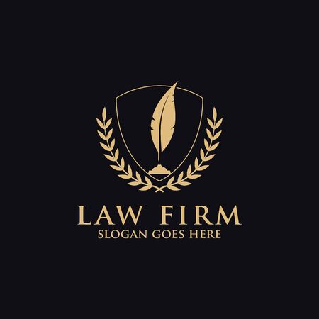 luxury law firm logo design inspirationのイラスト素材