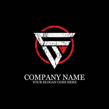 CU initial logo inspiration, gym design logo templateのイラスト素材