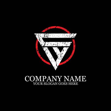 CW initial logo inspiration, gym design logo templateのイラスト素材