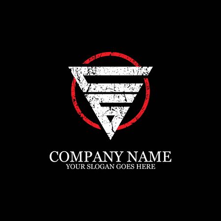 CG initial logo inspiration, gym design logo templateのイラスト素材