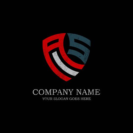 Initial AS letter logo Inspiration, vintage,rustic or retro style, shield company logo vectorInitial AA letter logo Inspiration, vintage,rustic or retro style, shield company logo vectorのイラスト素材