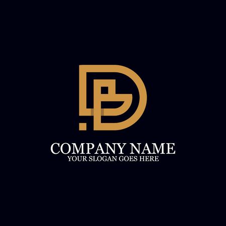 Letter DB Monogram Logo Inspiration, great for logo Marks, Clean and clever logo templates, initial logo designsのイラスト素材