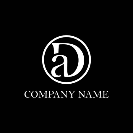 DA initial logo design inspiration, clean and clever vectorのイラスト素材
