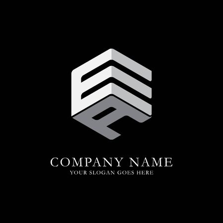 EA initial letter Logo Inspiration, E and A combination logo vector with hexagonal ideaのイラスト素材