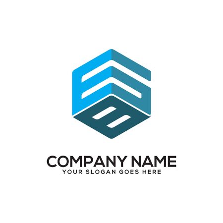 GA initial letter Logo Inspiration, G and B combination logo vector with hexagonal ideaのイラスト素材