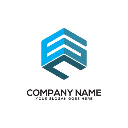 GC initial letter Logo Inspiration, G and C combination logo vector with hexagonal ideaのイラスト素材