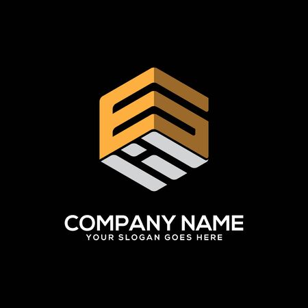 GI initial letter Logo Inspiration, G and I combination logo vector with hexagonal ideaのイラスト素材