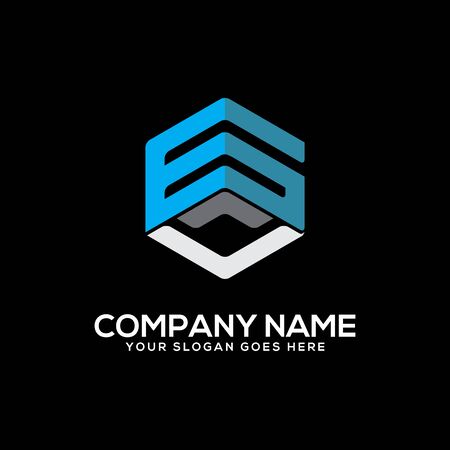 GL initial letter Logo Inspiration, G and L combination logo vector with hexagonal ideaのイラスト素材