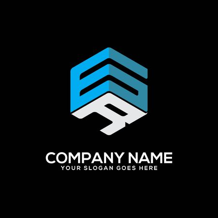 GR initial letter Logo Inspiration, G and R combination logo vector with hexagonal ideaのイラスト素材