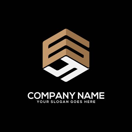 GY initial letter Logo Inspiration, G and Y combination logo vector with hexagonal ideaのイラスト素材