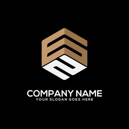 GZ initial letter Logo Inspiration, G and Z combination logo vector with hexagonal ideaのイラスト素材