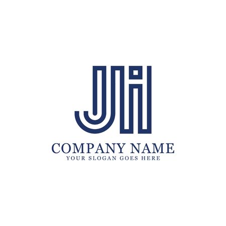 JI monogram logo inspirations, letters logo template,clean and creative designsのイラスト素材